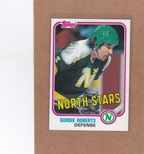 1981-82 TOPPS HOCKEY GORDIE ROBERTS #W111 NORTH STARS NM/NM+ *A47178