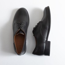 Frye Elyssa Black Leather Oxford Shoes Women ...
