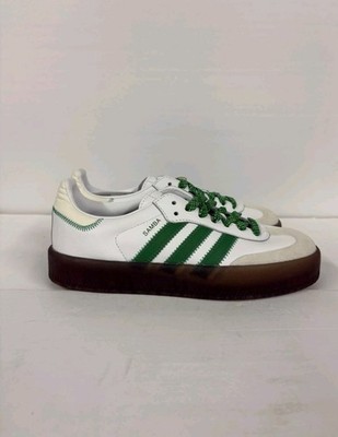 WORN once adidas Wmns Sambae  White Green Gum  IE9105 Size 7w NO BOX WITH LACES