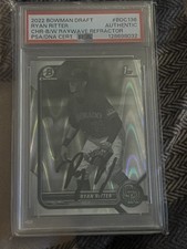 2022 Bowman Draft Ryan Ritter #BDC136 B/W Raywave In-Person hand Sign auto PSA A