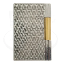 Preowned S.T. Dupont Gatsby Écossais (Scottish) Palladium & Gold Lighter, 018102