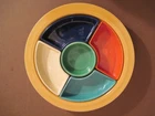 Vintage Fiesta *6 Color* Relish Tray *Beautiful* Yellow Base