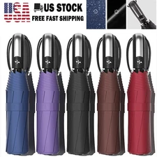 Windproof Travel Umbrella Anti-UV/Sun 3 Folding Rain Auto Open/Close Outdoor