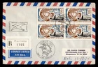 DR WHO 1974 FRENCH ANTARCTIC FSAT FDC UPU ANIV BLOCK M76945