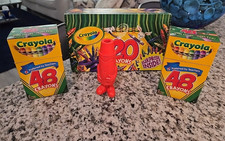  2 NEW 2006 Crayola Crayons 48 Count Box Binney  Smith Red Sharpener And Box