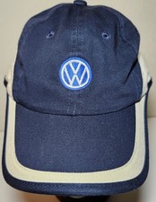 Volkswagen Vw Baseball Cap Navy Beige Cotton Adjustable Strapback