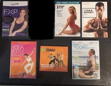 6 Yoga Zumba Booty Workout Fitness Fonda FXP Exercise Weight Loss DVD 📀 Lot 