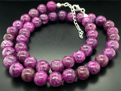 COLLIER 925/- SILBER MIT SCHUNGIT BEHANDELT SCHMUCKJAGD - Bild 1 von 4