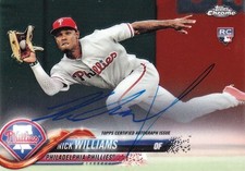 2018 Topps Chrome Philadelphia Phillies Nick Williams Rookie Autographs
