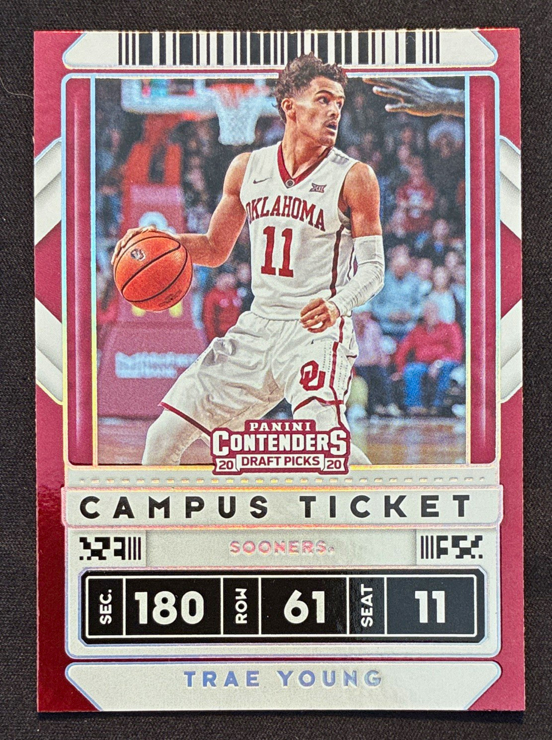 Panini 2020-21 Contenders Draft Picks Trae Young Campus Ticket #23 Sooners