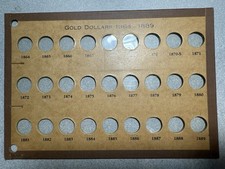 Wayte Raymond Coin Boards No. 352A-C United States Gold Dollars 1849-1889 - O6