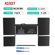 A1527 Battery For Apple MacBook 12" A1534 A1705 Early 2015 2016 Mid 2017 40.28Wh