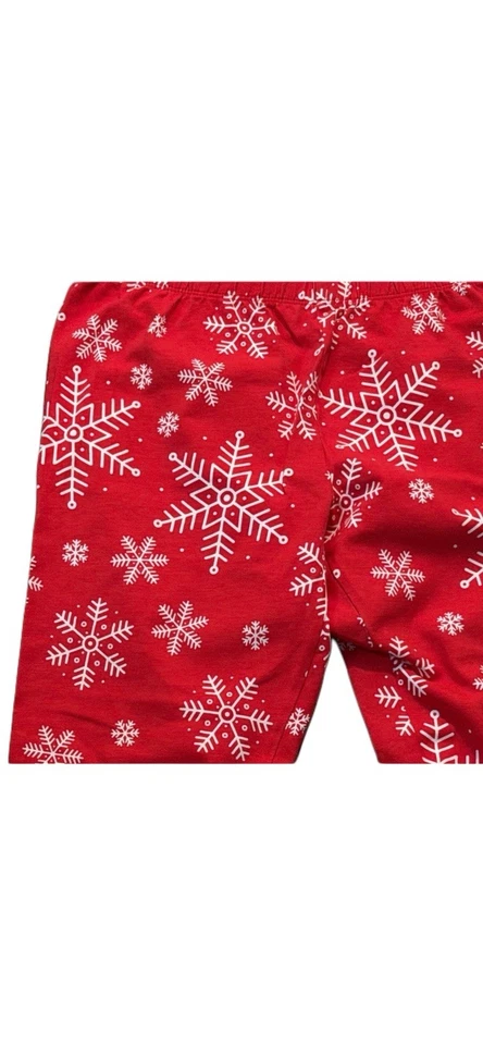 NWT Red Christmas Festive Holiday Snowflake Leggings Size XS (1) No Boundaries - Image 2 of 3