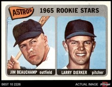 1965 Topps #409 Larry Dierker / Jim Beauchamp Astros RCs RC 8.5 - NM/MT+