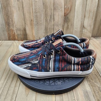 Roper Serape Print Womens size 8 Moc Toe Shoes Multi Color Western Sneakers