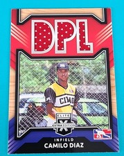 2022 Elite Extra Edition DPL Materials #DM-CD Camilo Diaz DPL Baseball Card L4