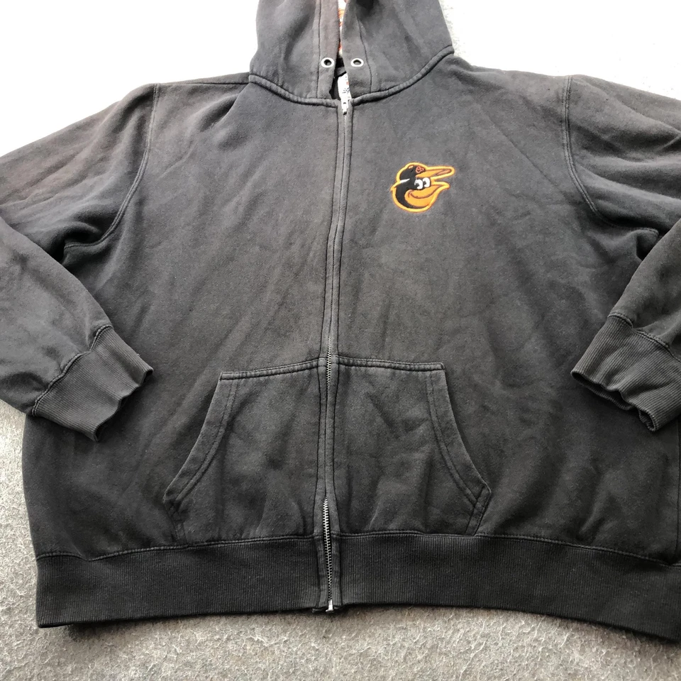 Sudadera con Capucha Baltimore Orioles Para Hombres 3XL MLB Béisbol Cremallera Completa Sudadera De Colección Y2K* Foto 2 de 4