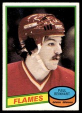 1980-81 O-Pee-Chee Vintage OPC Rookie RC Paul Reinhart Rookie Calgary Flames