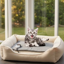 Adjustable Temperature Cat Heating Pad with Power Outage Protection - 18"x18"