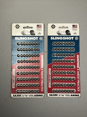 Trumark Slingshot Lot 0f 2 SA30A 5/16'' Steel Balls 72 Count Ammo Made in USA