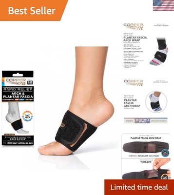 #ad Rapid Relief Adjustable Foot Wrap with Hot Cold Gel Pack for Plantar Fasciitis $5.69