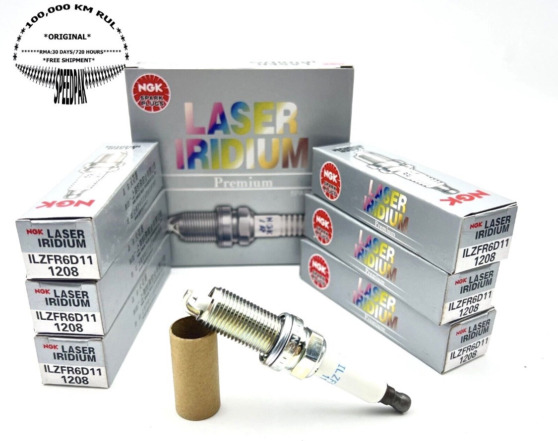 Set Of 6 - NGK 1208 ILZFR6D11 Laser Iridium Spark Plugs Genuine