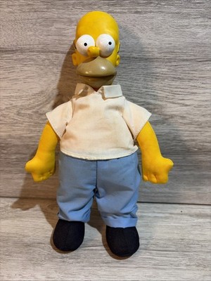 Vintage 1990 The Simpsons Homer Simpson 10  Doll Toy Plush & Plastic Head