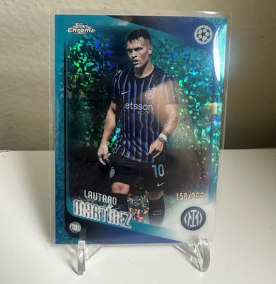 Chrome 2025-26 UEFA Champions League Lautaro Martínez #156 Aqua Refactor /299