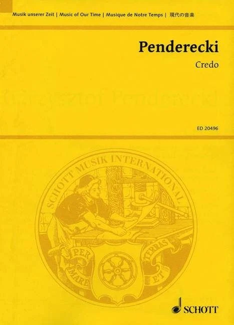 Credo Krzysztof Penderecki Studyscore Soloists [SMezAtb], Children's Choir, Mixe - Image 3 of 4