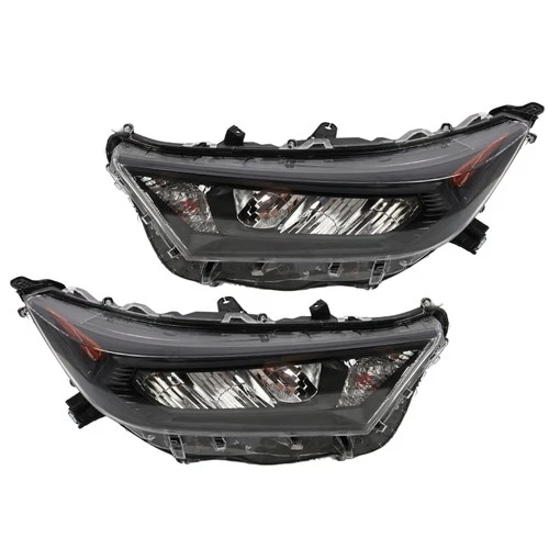 Headlight Assembly For 2019-2022 Toyota RAV4 LE XLE LED Black Left+Right Side - Picture 2 of 11