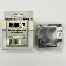 Dymo Industrial Rhino 1734524 Black on White Vinyl Labels 1