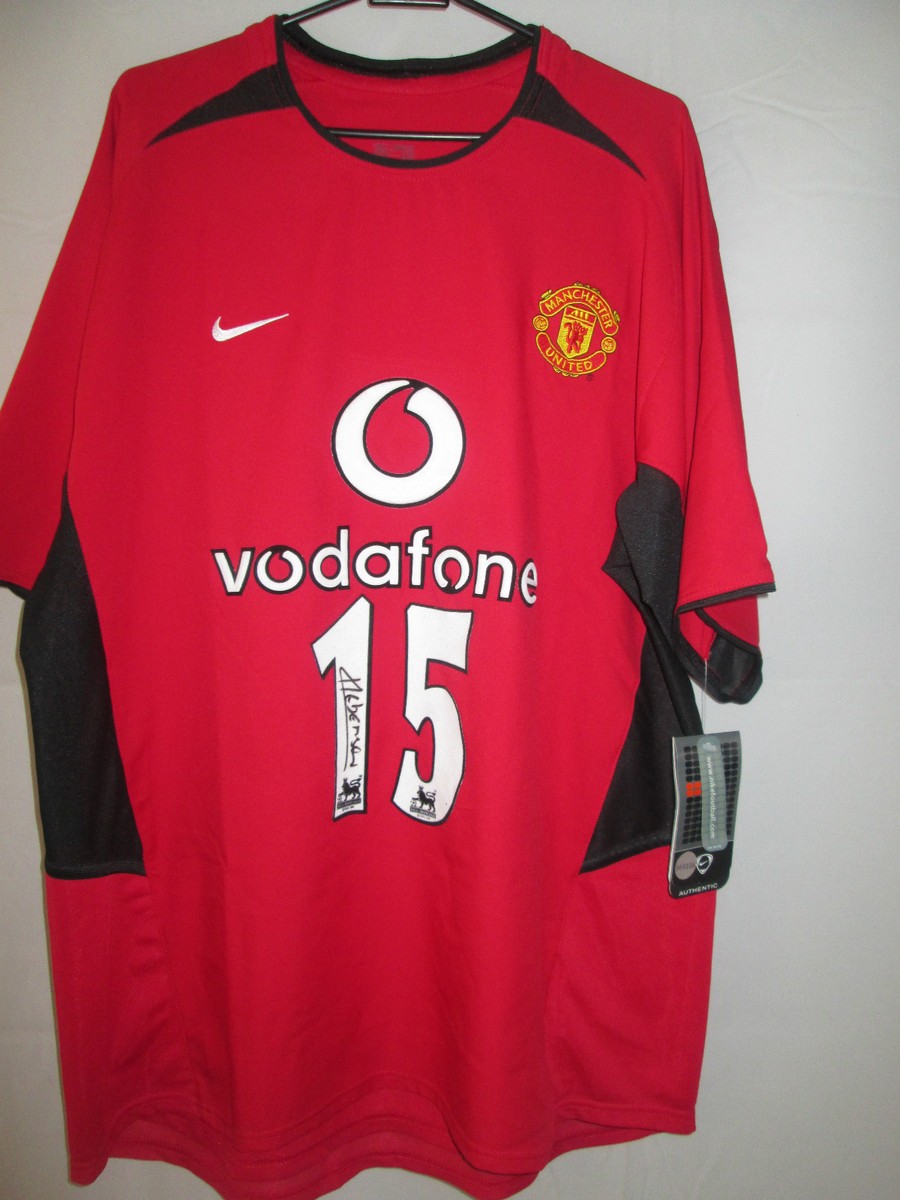Kleberson 02-04 Signed Manchester United Home Football Shirt with