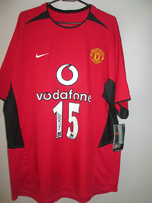 Kleberson 02-04 Signed Manchester United Home Football Shirt with