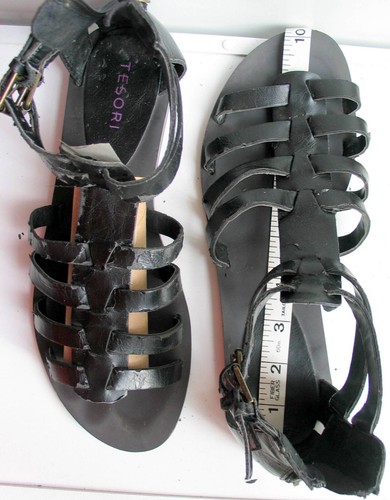4 VTG gladiator sandals:Andre Assous ROPE WEDGE & all leather handmade sandals + - Picture 25 of 41