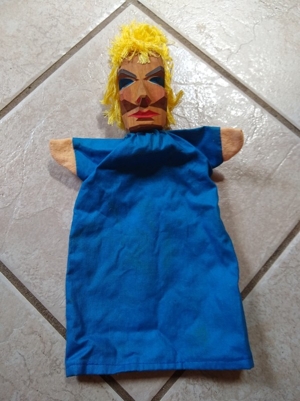 Vintage Lottie Sievers Hand Puppet Blond Hair