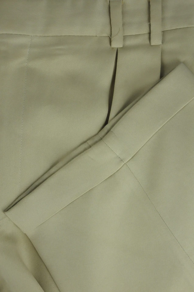 Pantalones informales Jhane Barnes para hombre caqui sarga Lyocell poliéster 30 x 33 * Foto 2 de 3