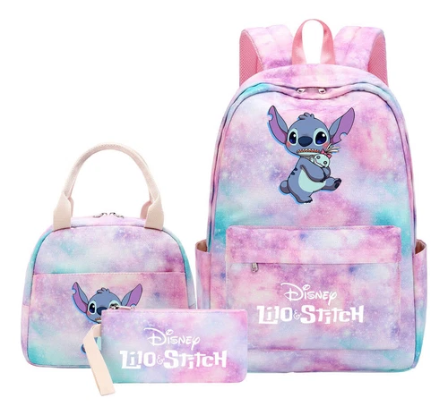 Lilo and Stitch Teenage Student Girls School Bag Three Piece Backpack Set - Picture 48 of 53