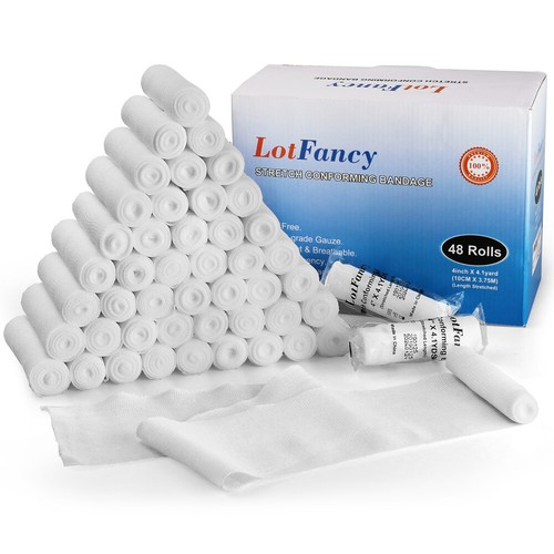 Medizinische 24 36 48 Großpackung Gaze Stretch Bandage Rolle 4 Zoll 4 Yards Hilfsmittel Versorgung - Bild 11 von 11