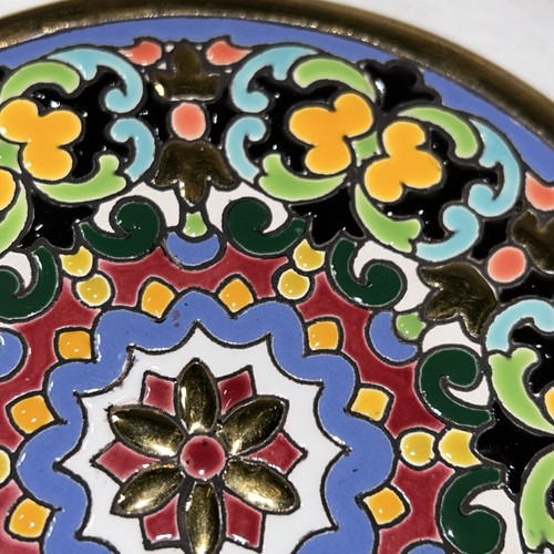 Vintage Sevillarte Spain Wall Decor Plates Floral W/24KT Gold Trim Artist Signed - Picture 14 of 23
