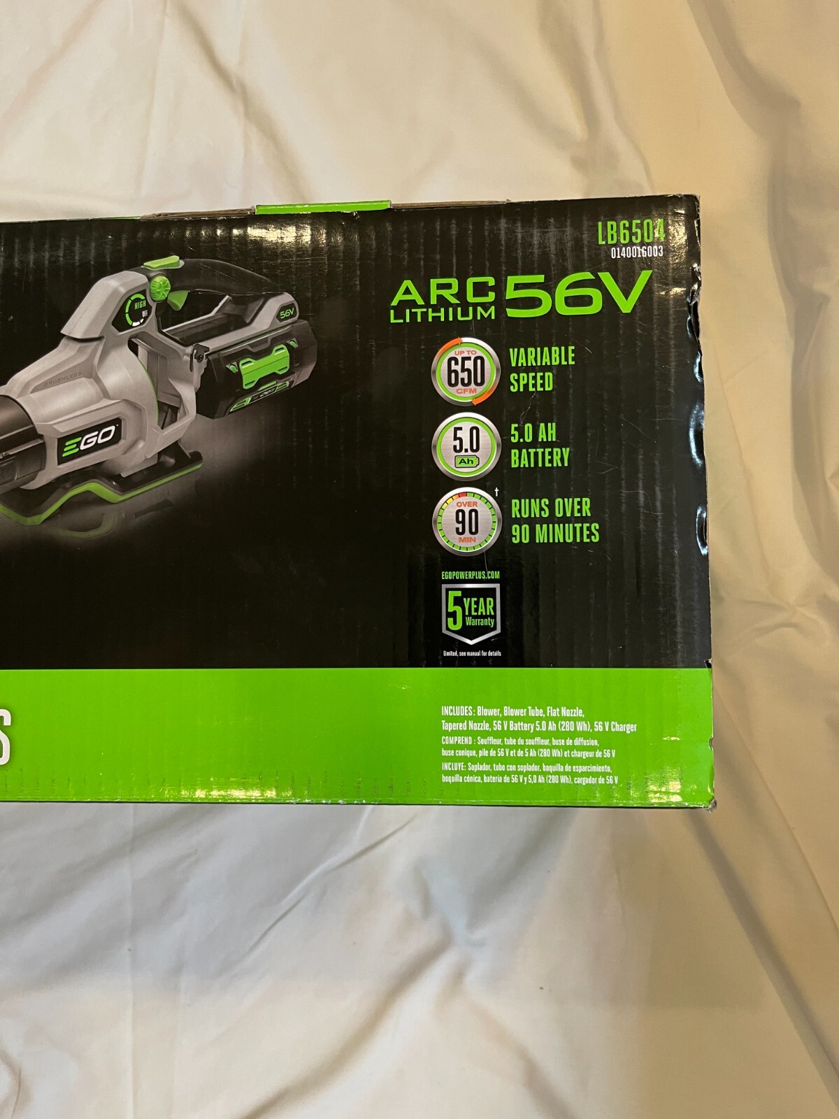 EGO LB6504 POWER+ 56volt 650CFM 180MPH Brushless Handheld Cordless Electric 692042011672 eBay