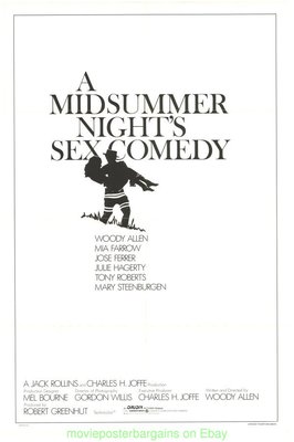 A MIDSUMMER NIGHT'S SEX COMEDY MOVIE POSTER 27x41 V.Fine Folded WOODY ALLEN