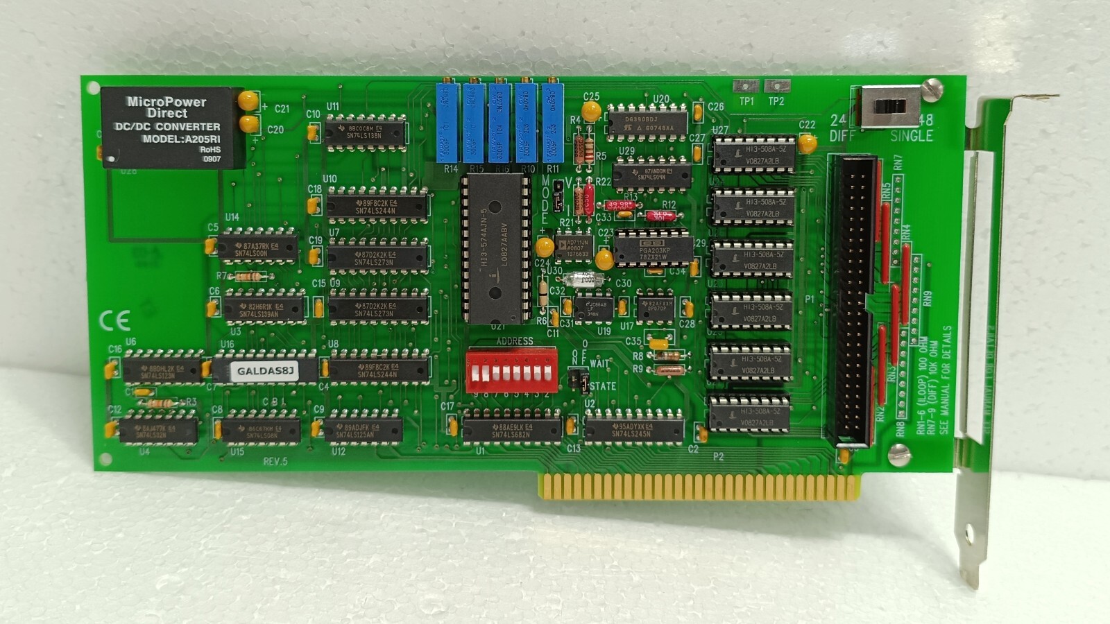 Measurement Computing GALDAS8J Controller Card 24 Ch Analog Input CIO-DAS48-I