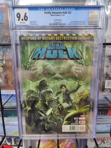 TOTALLY AWESOME HULK #22 (2017) - CGC GRADE 9.6 - 1ST FULL WEAPON H - 2ND PRINT!