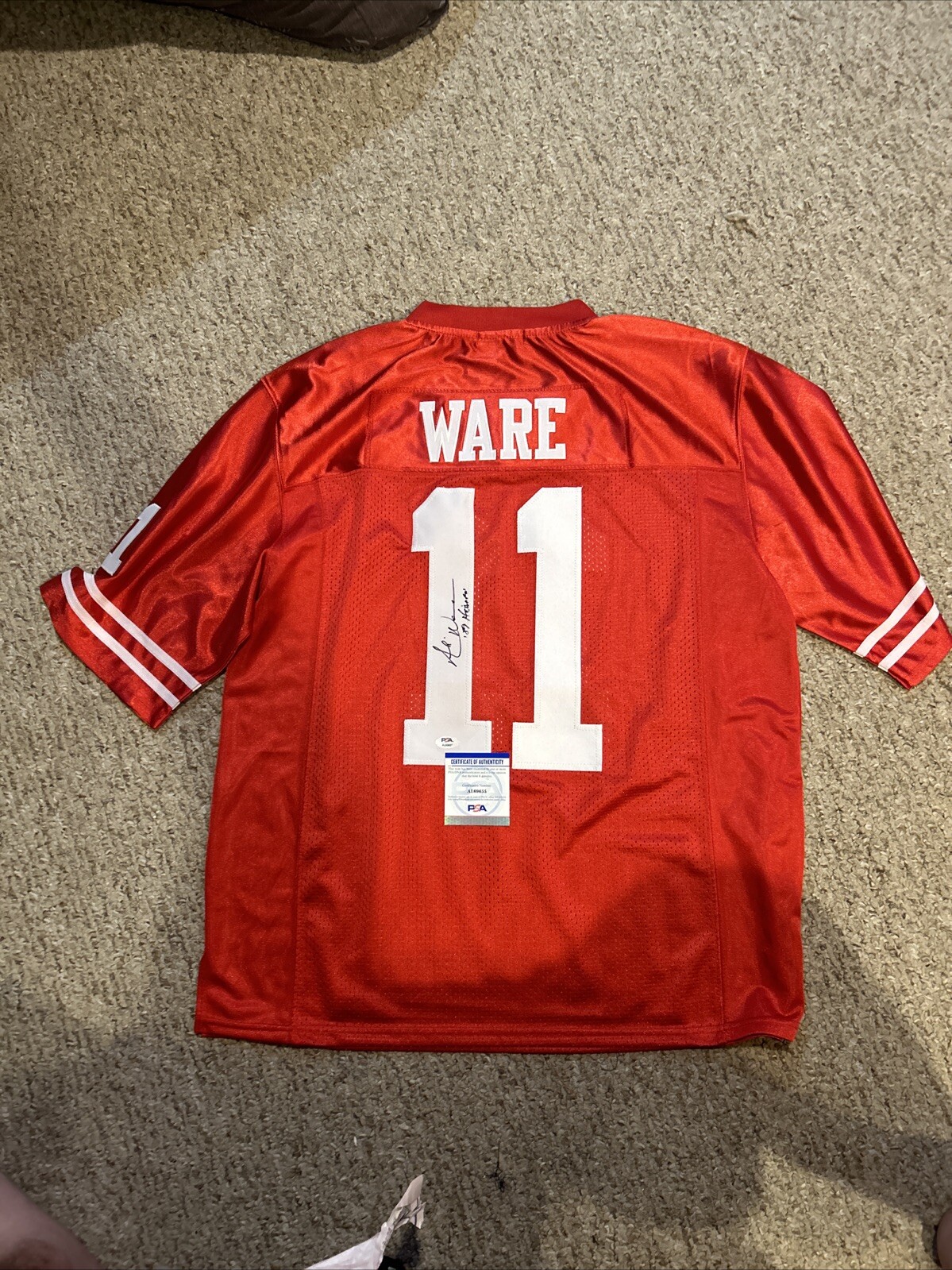 Andre Ware Autographed Signed Houston Cougars - JERSEY PSA COA HEISMAN WINNER 