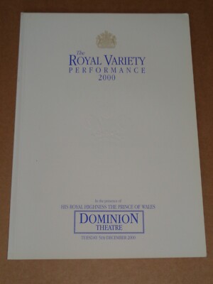Westlife 2000 Royal Variety Performance Programm (Kylie Minogue/Shirley Bassey)