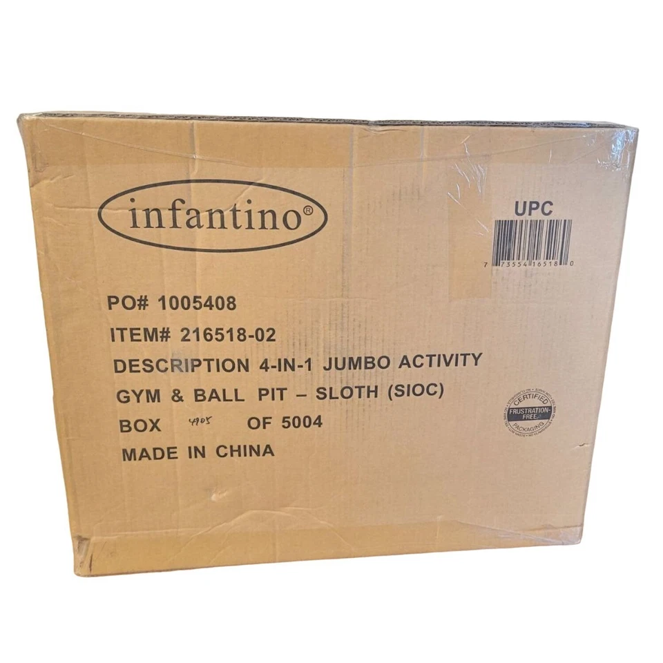 Infantino 4 en 1 perezoso bebé actividad gimnasio y pozo de pelota - alfombra de juego jumbo para niño pequeño Foto 3 de 4