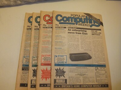 Popular Computing Weekly Ausgaben x4 von 1983 - Vintage Computing