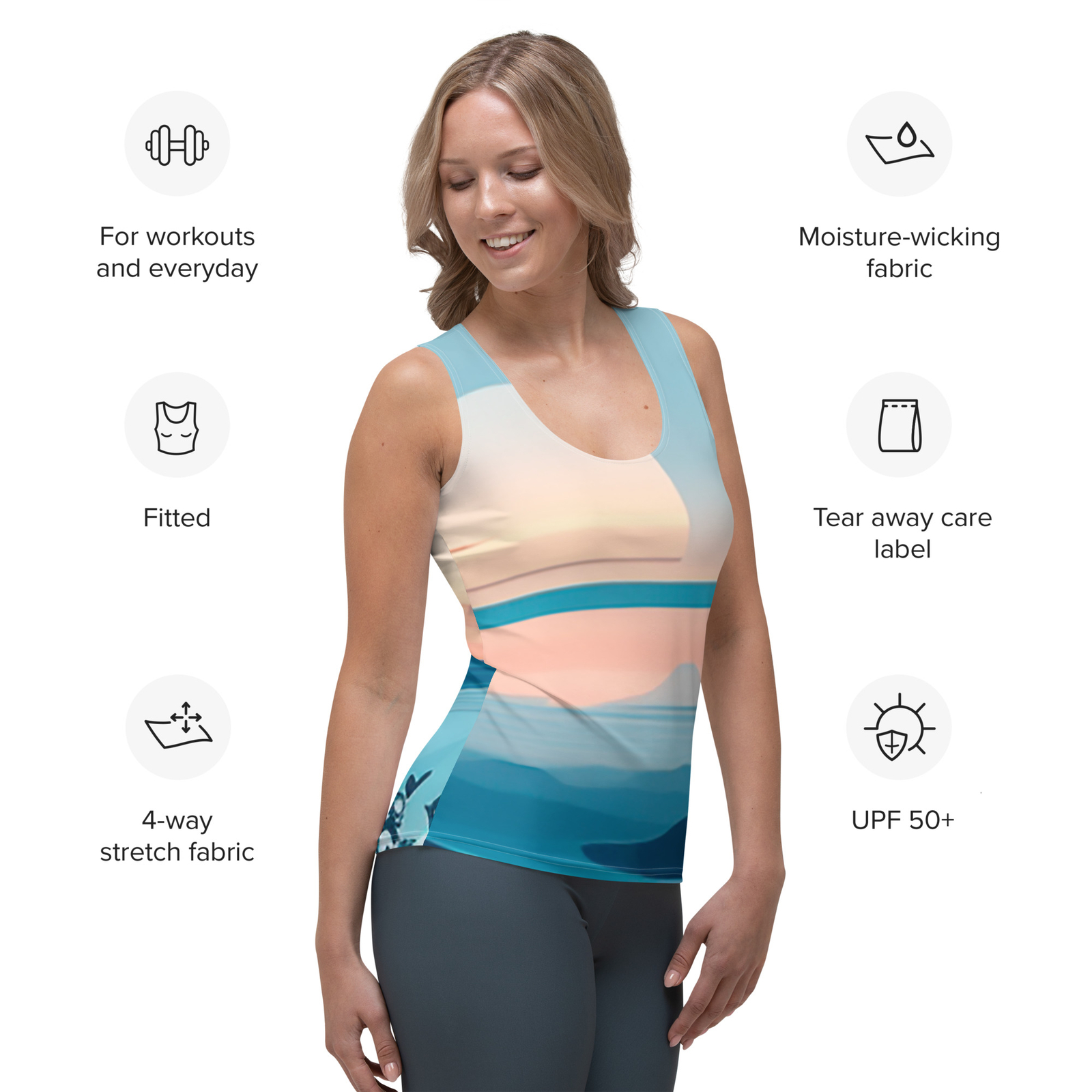 Tank Top Sublimation Cut & Sew  - Vibrant-image