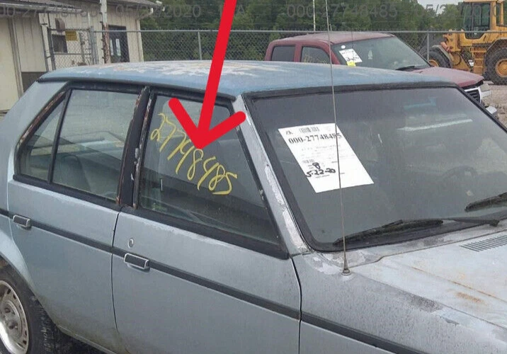 Dodge Omni, Plymouth Horizon, 4 puertas: 1978, 1979-1990, puerta delantera derecha vidrio Foto 2 de 4