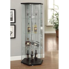 Modern Curio Cabinet Glass Display Case Furniture Showcase Storage Shelves For Sale Online Ebay